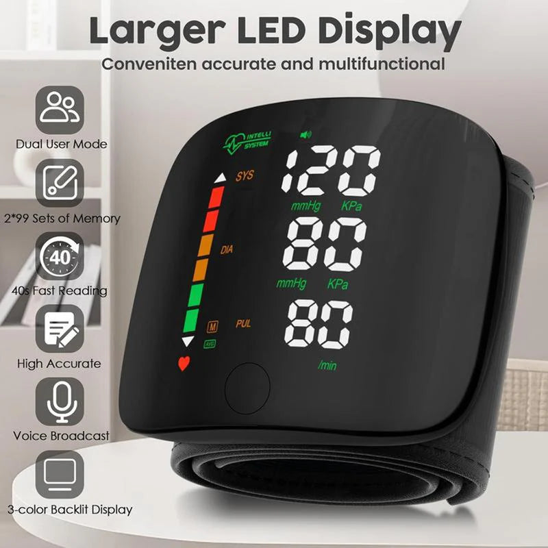 Wrist blood pressure monitor