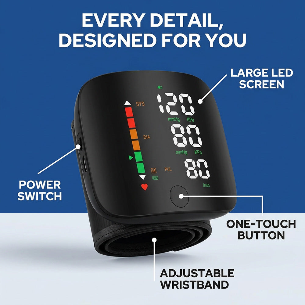 Wrist blood pressure monitor
