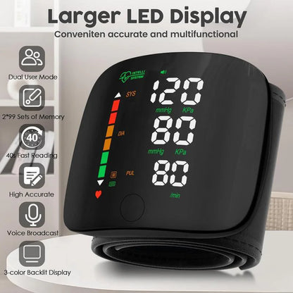 Wrist blood pressure monitor